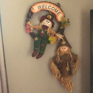 Set of two scarecrows